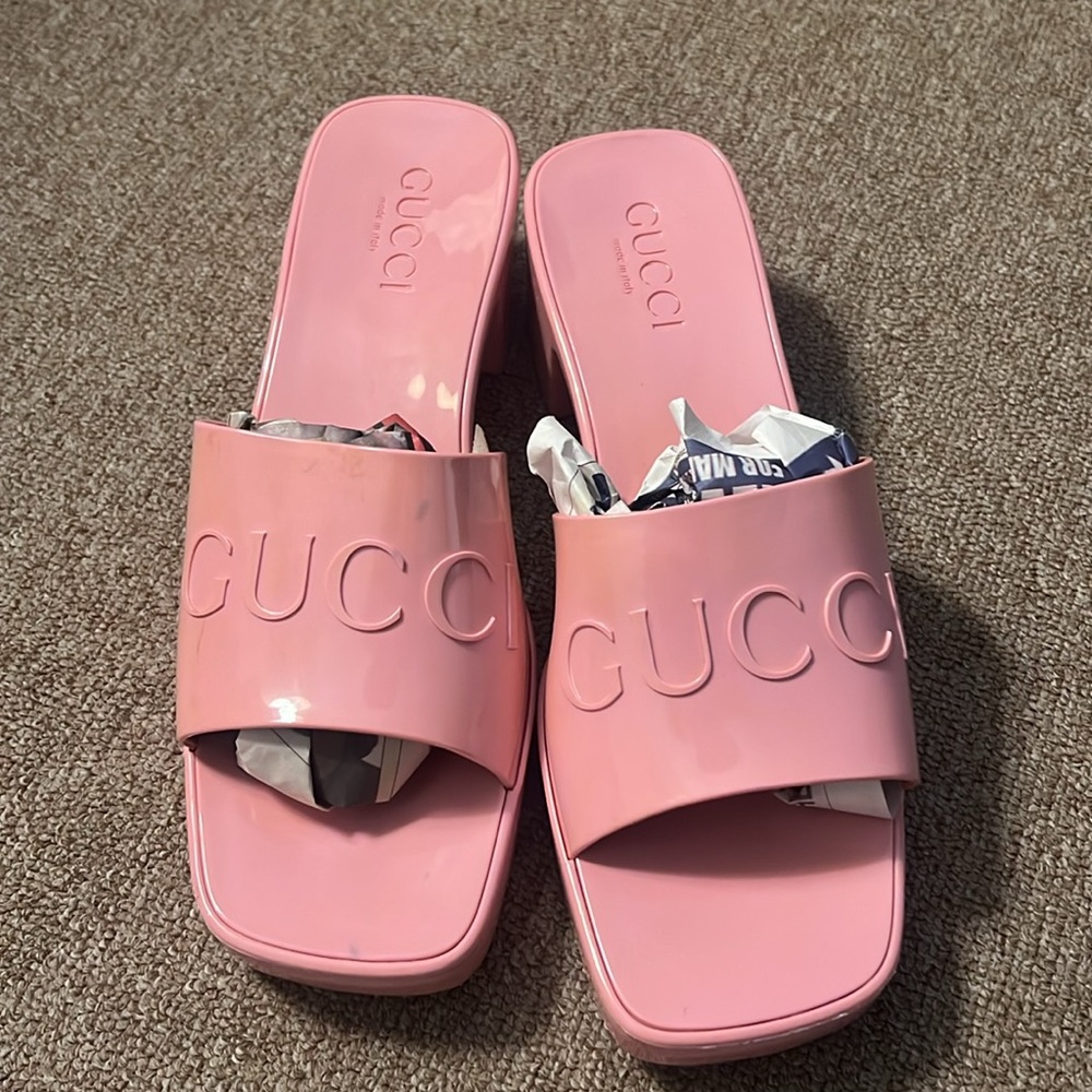 Pink slides sandal